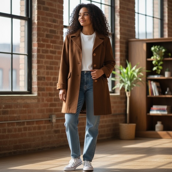 J&ANS Dolce & Gabbana Brown Coat Women’s size Medium made in Italy - Picture 4 of 17